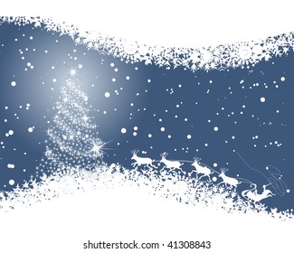 Beautiful vector Christmas (New Year) background for design use