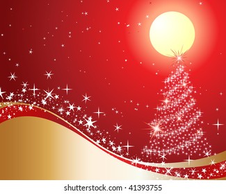 Beautiful vector Christmas (New Year) background for design use
