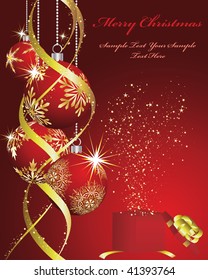 Beautiful vector Christmas (New Year) background for design use
