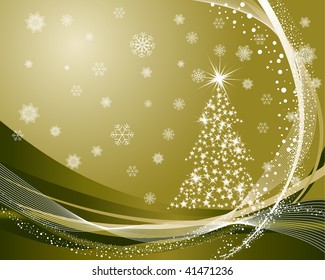 Beautiful vector Christmas (New Year) background for design use