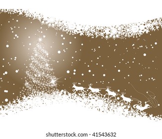 Beautiful vector Christmas (New Year) background for design use