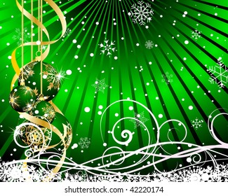 Beautiful vector Christmas (New Year) background for design use