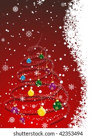 Beautiful vector Christmas (New Year) background for design use