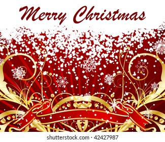 Beautiful vector Christmas (New Year) background for design use