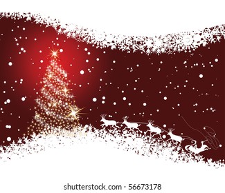 Beautiful vector Christmas (New Year) background for design use
