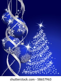 Beautiful vector Christmas (New Year) background for design use