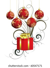 Beautiful vector Christmas (New Year) background for design use
