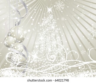 Beautiful vector Christmas (New Year) background for design use