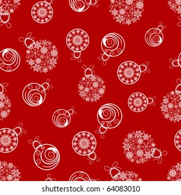 Beautiful vector Christmas (New Year) seamless background for design use