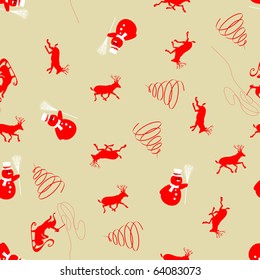 Beautiful vector Christmas (New Year) seamless background for design use