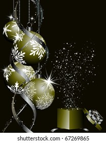 Beautiful vector Christmas (New Year) background for design use