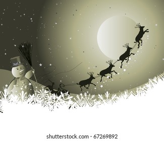 Beautiful vector Christmas (New Year) background for design use