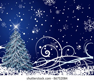 Beautiful vector Christmas (New Year) card for design use