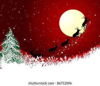 Beautiful vector Christmas (New Year) card for design use