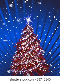 Beautiful vector Christmas (New Year) card for design use