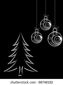 Beautiful vector Christmas (New Year) card for design use