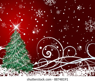 Beautiful vector Christmas (New Year) card for design use
