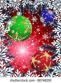 Beautiful vector Christmas (New Year) card for design use