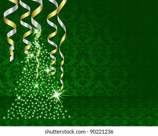 Beautiful vector Christmas (New Year) card for design use