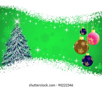 Beautiful vector Christmas (New Year) card for design use