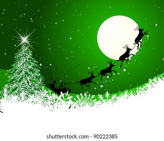Beautiful vector Christmas (New Year) card for design use