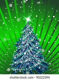 Beautiful vector Christmas (New Year) card for design use