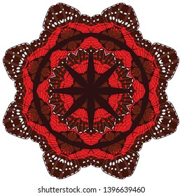 Beautiful vector circular background. Fractal image