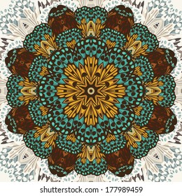 Beautiful vector circular background. Fractal image