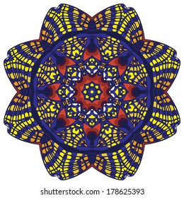 Beautiful vector circular background. Fractal image