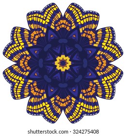Beautiful vector circular background. Fractal image