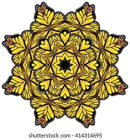 Beautiful vector circular background. Fractal image