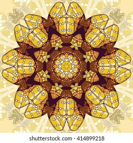 Beautiful vector circular background. Fractal image