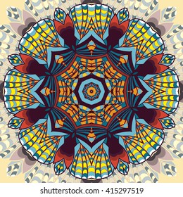 Beautiful vector circular background. Fractal image