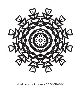 Beautiful vector circular ornament in ethnic style mandala. Can be used to print on the phone, to create a poster, tattoo, yoga Mat.