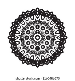 Beautiful vector circular ornament in ethnic style mandala. Can be used to print on the phone, to create a poster, tattoo, yoga Mat.