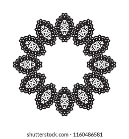 Beautiful vector circular ornament in ethnic style mandala. Can be used to print on the phone, to create a poster, tattoo, yoga Mat.