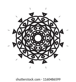 Beautiful vector circular ornament in ethnic style mandala. Can be used to print on the phone, to create a poster, tattoo, yoga Mat.