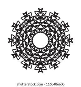 Beautiful vector circular ornament in ethnic style mandala. Can be used to print on the phone, to create a poster, tattoo, yoga Mat.