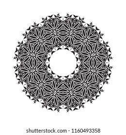 Beautiful vector circular ornament in ethnic style mandala. Can be used to print on the phone, to create a poster, tattoo, yoga Mat.
