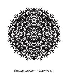 Beautiful vector circular ornament in ethnic style mandala. Can be used to print on the phone, to create a poster, tattoo, yoga Mat.
