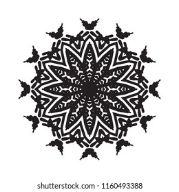 Beautiful vector circular ornament in ethnic style mandala. Can be used to print on the phone, to create a poster, tattoo, yoga Mat.
