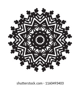 Beautiful vector circular ornament in ethnic style mandala. Can be used to print on the phone, to create a poster, tattoo, yoga Mat.
