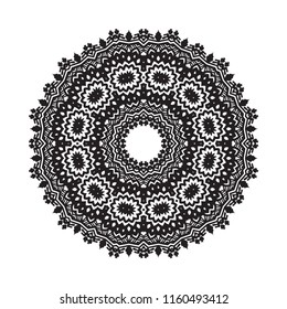 Beautiful vector circular ornament in ethnic style mandala. Can be used to print on the phone, to create a poster, tattoo, yoga Mat.
