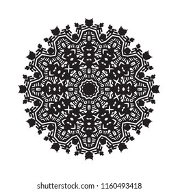 Beautiful vector circular ornament in ethnic style mandala. Can be used to print on the phone, to create a poster, tattoo, yoga Mat.
