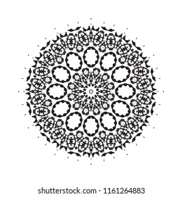 Beautiful vector circular ornament in ethnic style mandala. Can be used to print on the phone, to create a poster, tattoo, yoga Mat.