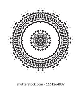 Beautiful vector circular ornament in ethnic style mandala. Can be used to print on the phone, to create a poster, tattoo, yoga Mat.