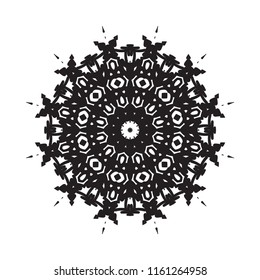 Beautiful vector circular ornament in ethnic style mandala. Can be used to print on the phone, to create a poster, tattoo, yoga Mat.