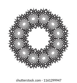 Beautiful vector circular ornament in ethnic style mandala. Can be used to print on the phone, to create a poster, tattoo, yoga Mat.