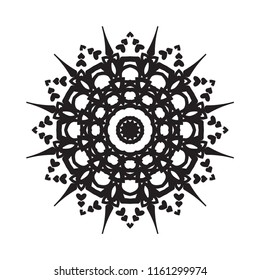 Beautiful vector circular ornament in ethnic style mandala. Can be used to print on the phone, to create a poster, tattoo, yoga Mat.