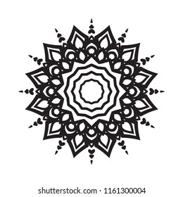 Beautiful vector circular ornament in ethnic style mandala. Can be used to print on the phone, to create a poster, tattoo, yoga Mat.